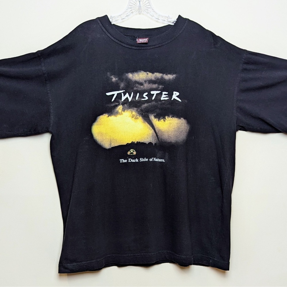 Twister Movie Promo Dark Side Of Nature Vintage 90s Bill Paxton 1996 Shirt XL